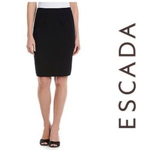 Escada Couture black wool pencil skirt